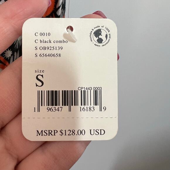 Free People Daria Halter Maxi Dress Floral Low Back Wrap Slit Plunge Size S NWT - Picture 6 of 14